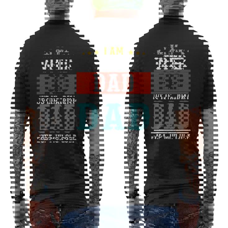 Writer Dad Fathers Day Daddy Mens Back Print T-shirt