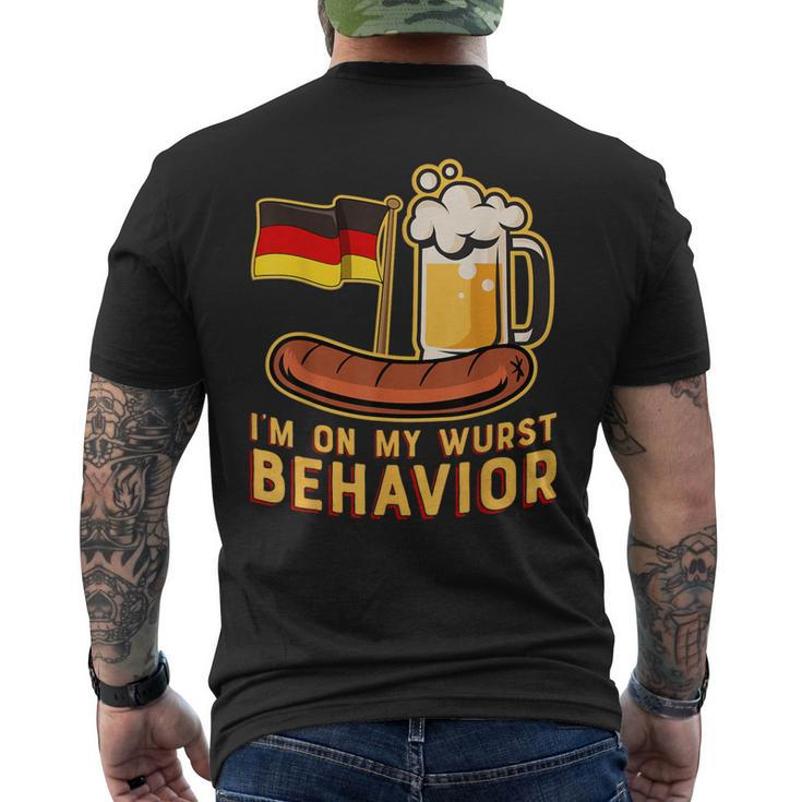 Wurst Behavior German Oktoberfest Beer Men's T-shirt Back Print