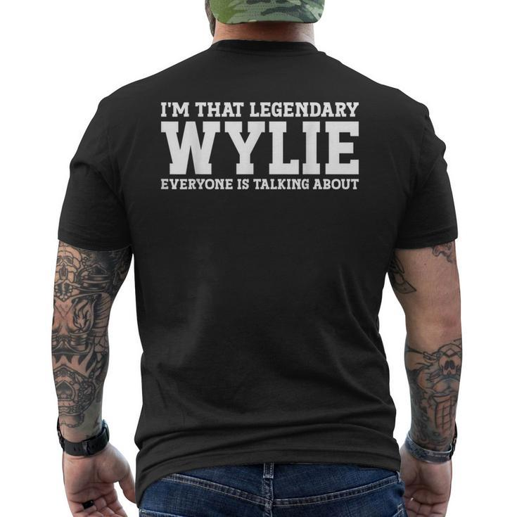 Wylie Surname Team Family Last Name Wylie Men's T-shirt Back Print