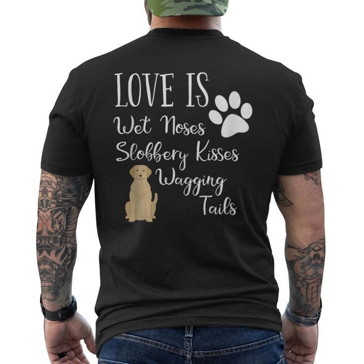 Yellow Labrador Retriever Dog Love Lab Drawing Saying Men's T-shirt Back Print