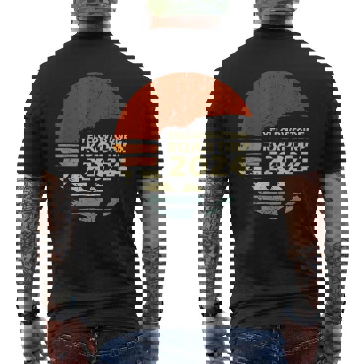 Yellowstone National Park Family Road Trip 2024 Men's T-shirt Back Print