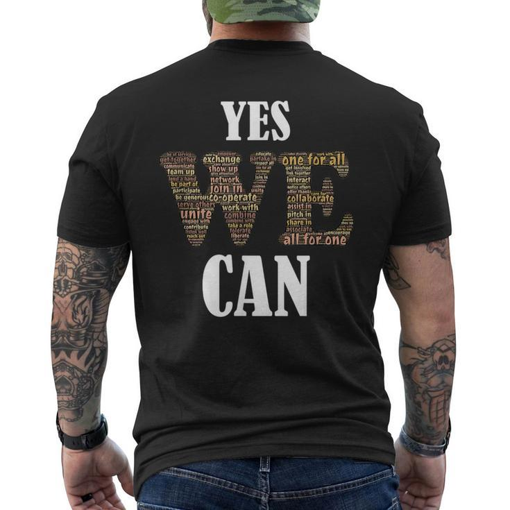 Yes We Can Strong Positive Message Men's T-shirt Back Print