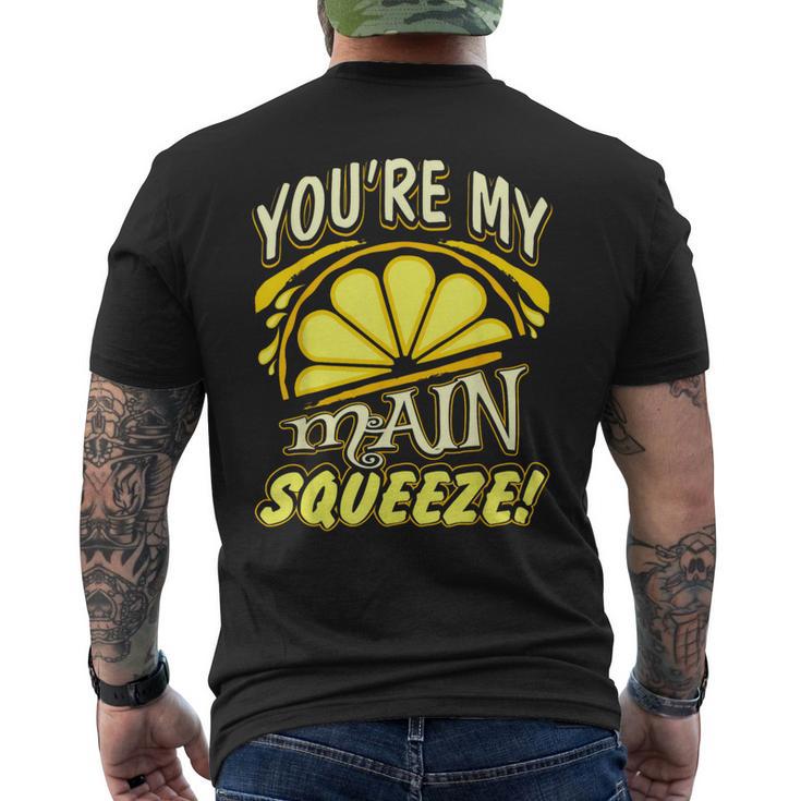 You're My Main Squeeze Lemon 4 Colors Men's T-shirt Back Print