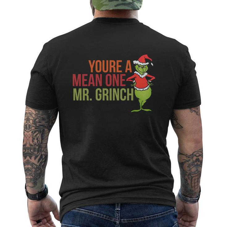 Youre A Mean One Mr Grinch Ugly Christmas Sweater Mens Back Print T-shirt
