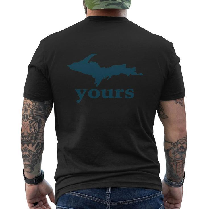 Up Yours Michigan Upper Peninsula Apparel V2 Mens Back Print T-shirt