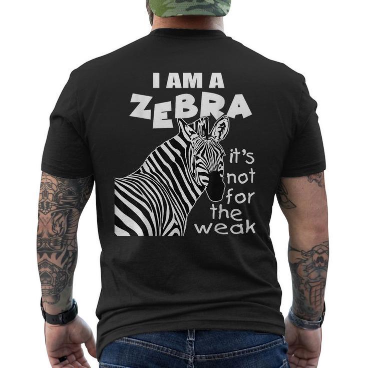 Zebra Ribbon's Not For The Weak Support Cvid Awareness Men's T-shirt Back Print