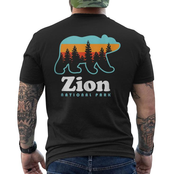 Zion National Park Bear Zion National Park Mens Back Print T-shirt