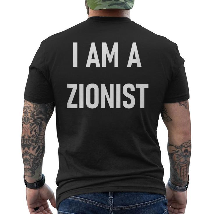 I Am A Zionist Men's T-shirt Back Print