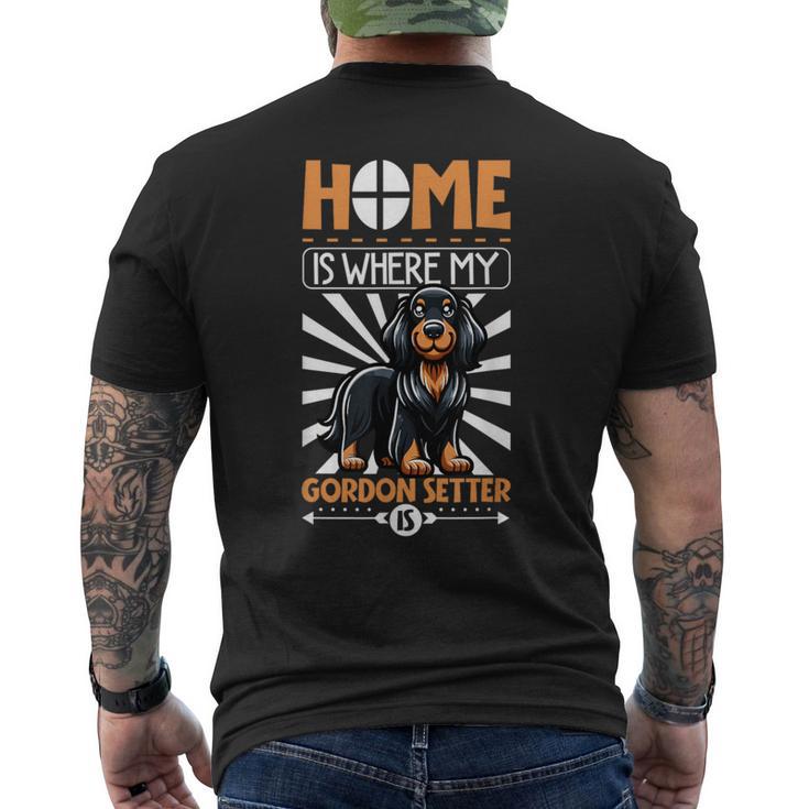 Zuhause Gordon Setter T-Shirt mit Rückendruck