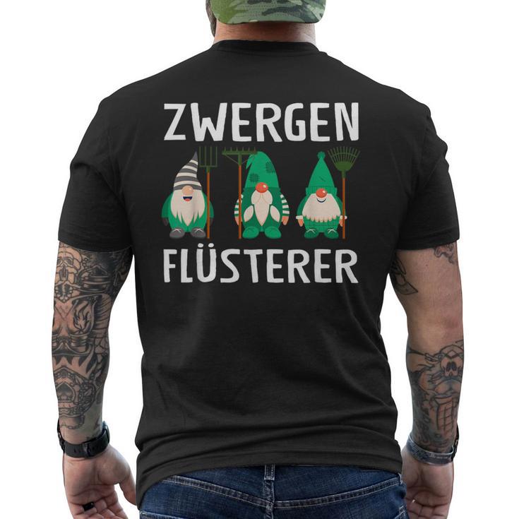 Zwergen Whisperer Garden Gnomes S T-Shirt mit Rückendruck