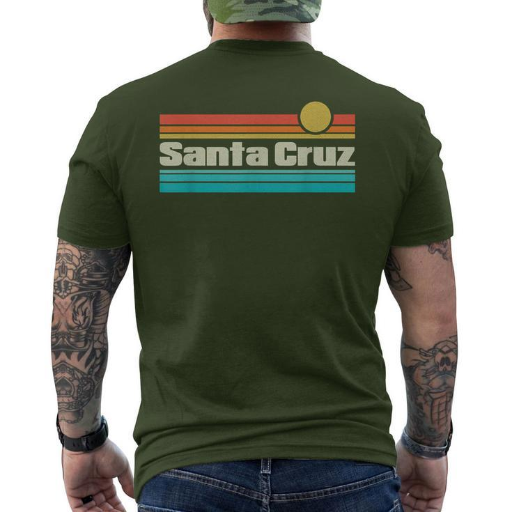 70S 80S Ca Retro Sunset Santa Cruz T-Shirt mit Rückendruck