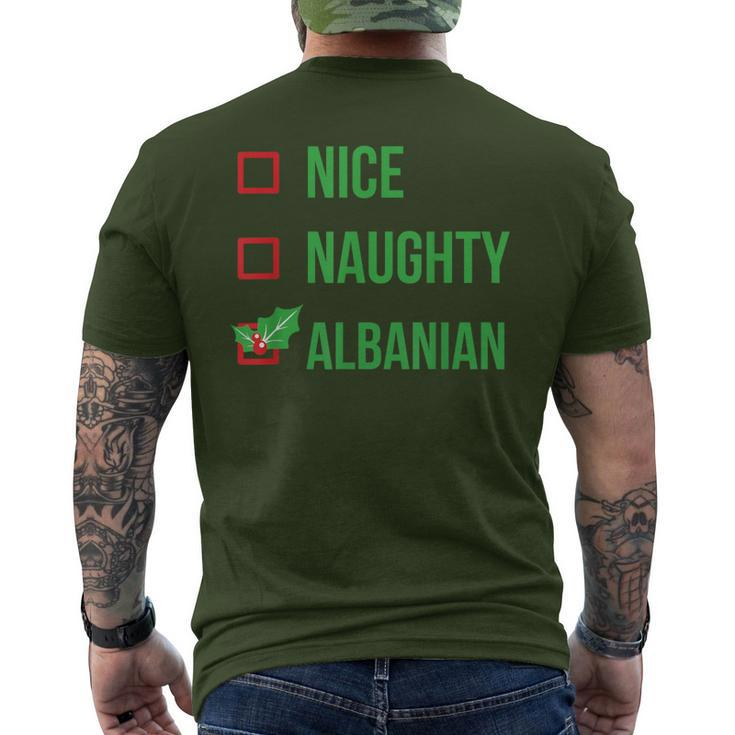 Albanian Albania Pajama Christmas Men's T-shirt Back Print