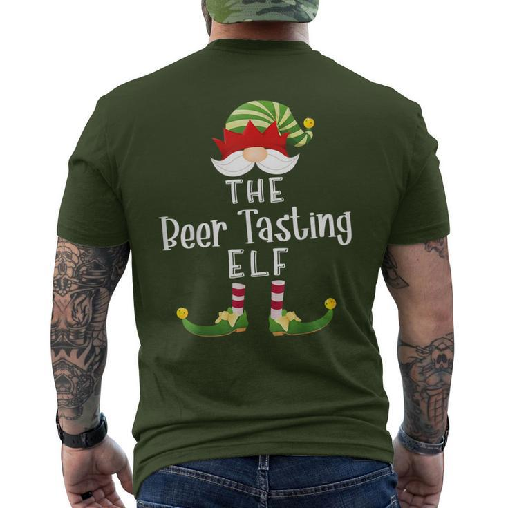 Beer Tasting Elf Group Christmas Pajama Party Men's T-shirt Back Print