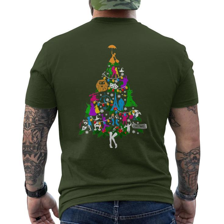 Broadway Musical Theater Christmas Tree Men's T-shirt Back Print
