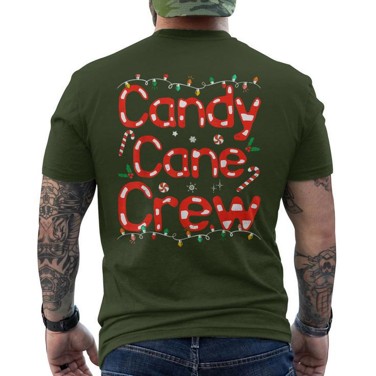 Candy Cane Crew Christmas Candy Cane Lover Xmas Pajama Men's T-shirt Back Print