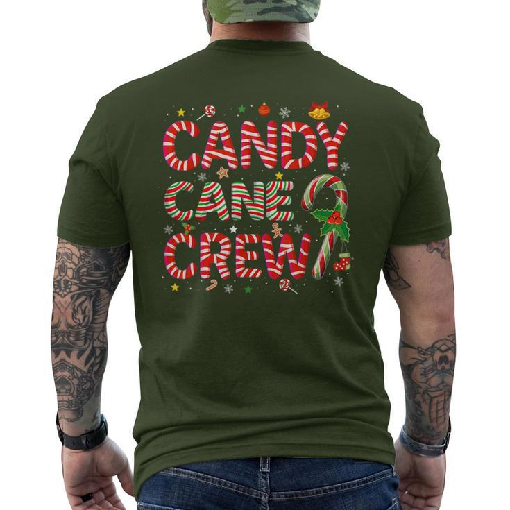 Candy Cane Crew Christmas Candy Lover Xmas Pajamas Men's T-shirt Back Print