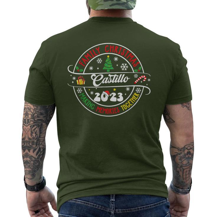 Castillo Family Name Christmas Matching Surname Xmas 2023 Men's T-shirt Back Print