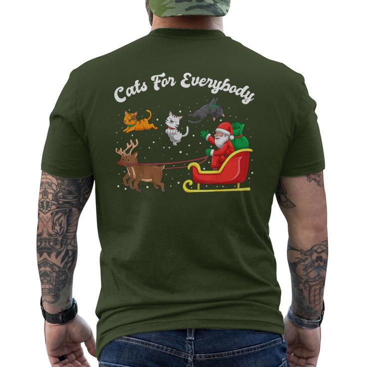 Cats For Everybody Cat Santa Christmas Merry Catmas Men's T-shirt Back Print