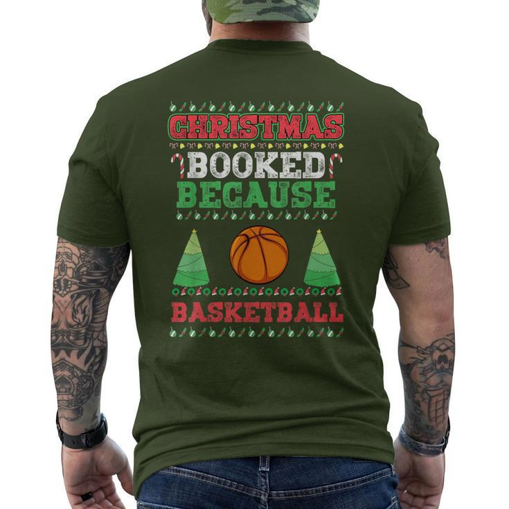 Christmas Booked Because Basketball Sport Lover Xmas Men's T-shirt Back Print