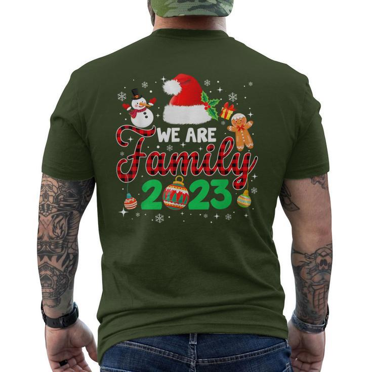Christmas Family Matching 2023 Santa Hat Xmas Holiday Men's T-shirt Back Print