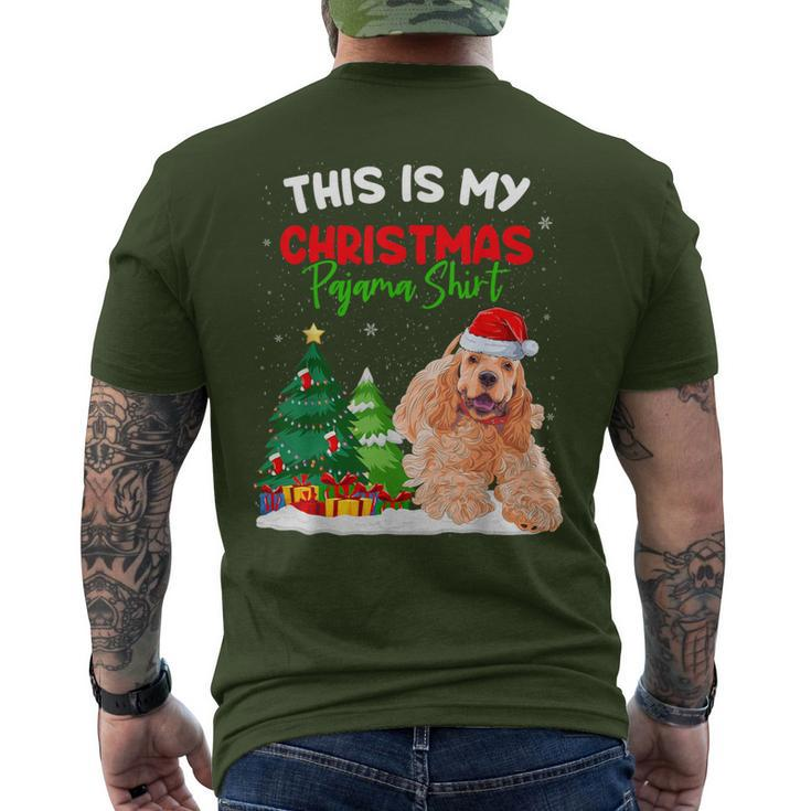 This Is My Christmas Pajama American Cocker Spaniel Men's T-shirt Back Print