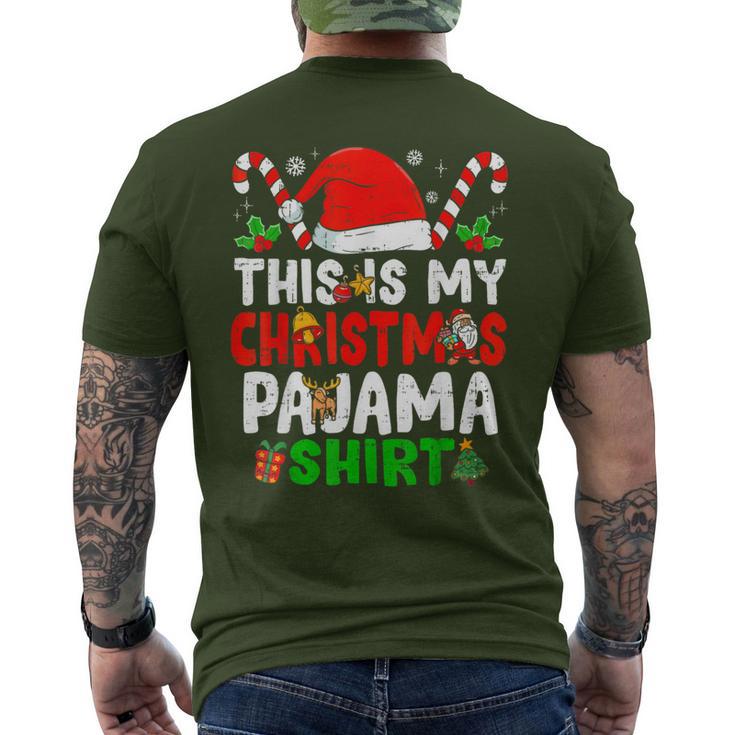 This Is My Christmas Pajama Christmas Men's T-shirt Back Print