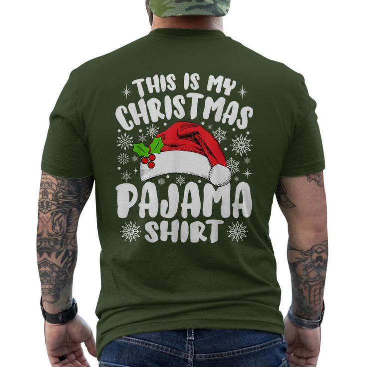 This Is My Christmas Pajama Christmas Outfits Men's T-shirt Back Print