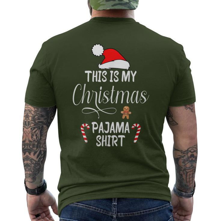 This Is My Christmas Pajama Santa Xmas Holiday Men's T-shirt Back Print