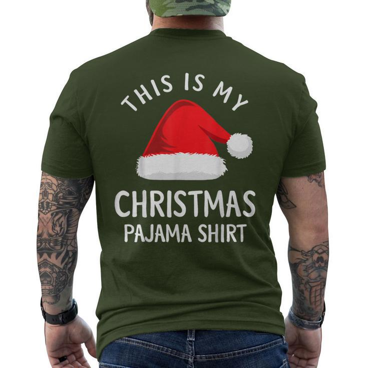 This Is My Christmas Pajama ChristmasMen's T-shirt Back Print