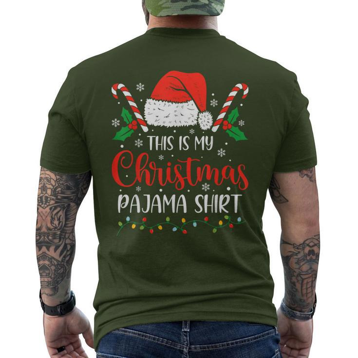 This Is My Christmas Pajama Xmas Family Holiday Men's T-shirt Back Print