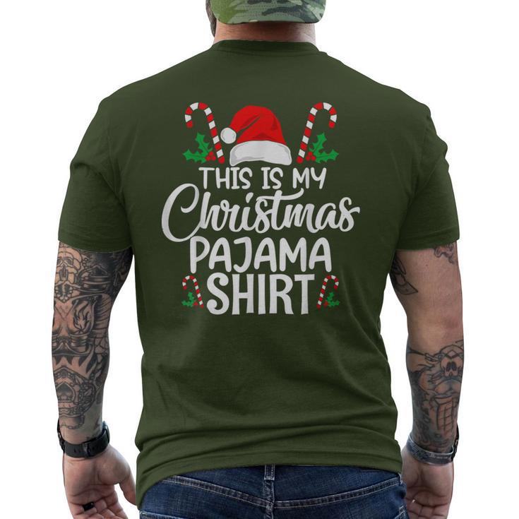 This Is My Christmas Pajama Christmas Men's T-shirt Back Print