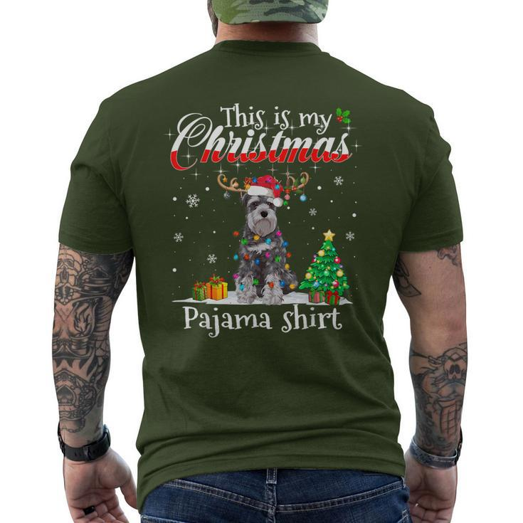 This Is My Christmas Pajama Schnauzer Lover Dog Men's T-shirt Back Print