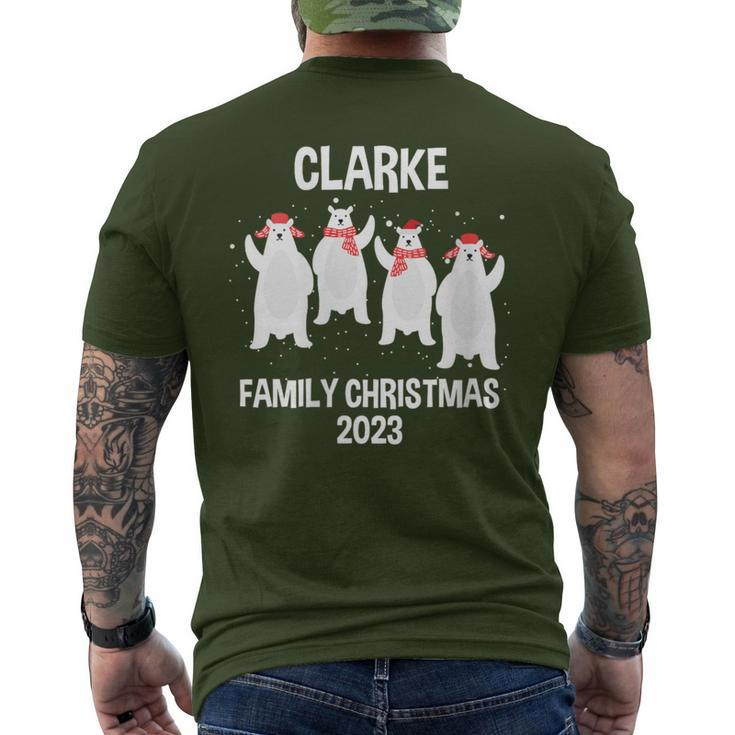 Clarke Family Name Clarke Family Christmas Men's T-shirt Back Print