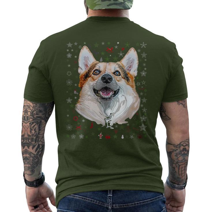 Corgi Lover Ugly Christmas Sweater Christmas Men's T-shirt Back Print