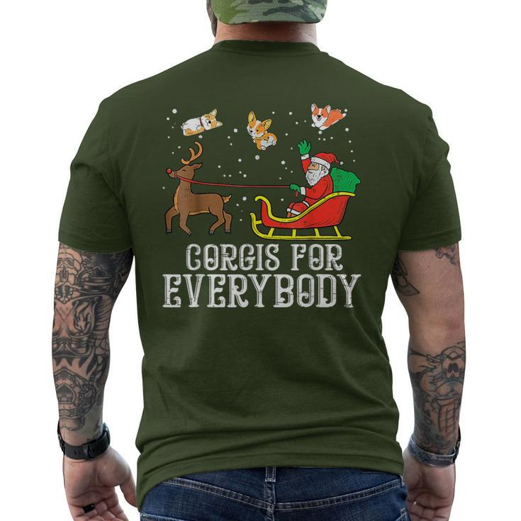 Corgis For Everybody Xmas Christmas Corgi Dog Lover Men's T-shirt Back Print