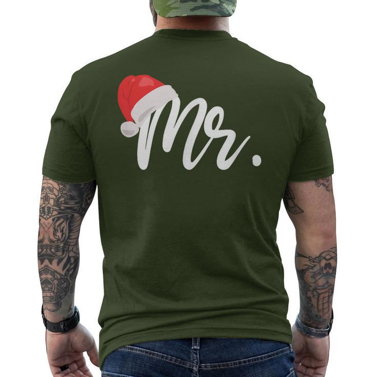Couple Matching Mr And Mrs Christmas Men's T-shirt Back Print