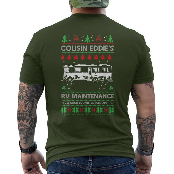 Cousin Eddies Rv Maintenance Holiday Ugly Christmas Men's T-shirt Back Print