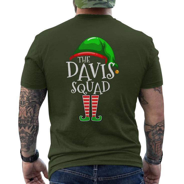 Davis Squad Elf Group Matching Family Name Christmas Men's T-shirt Back Print
