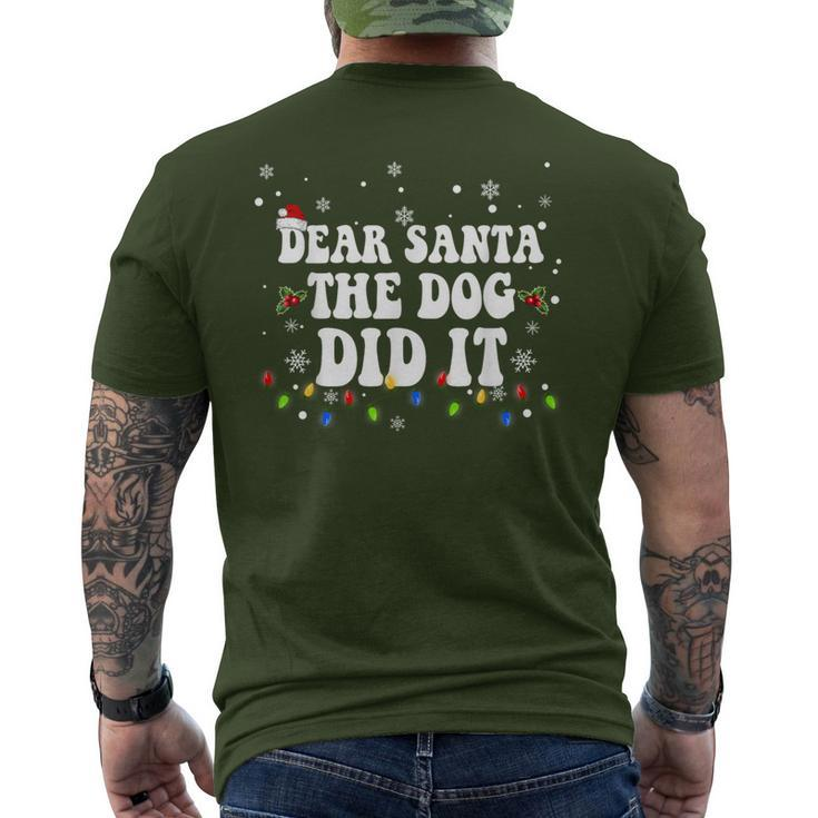 Dear Santa The Dog Did It Christmas Pjs Family Matching Men's T-shirt Back Print
