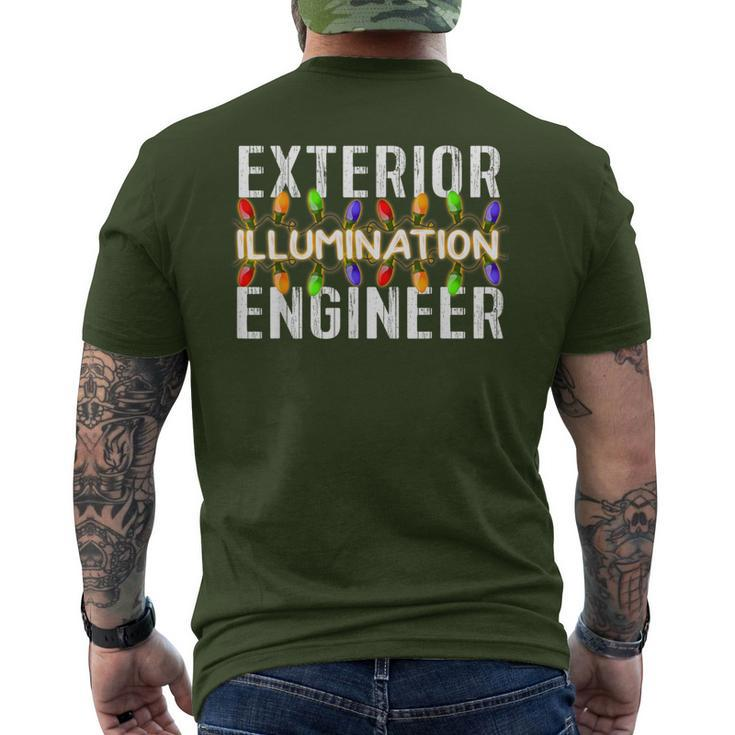 Exterior Illumination Engineer Christmas Lights Men's T-shirt Back Print