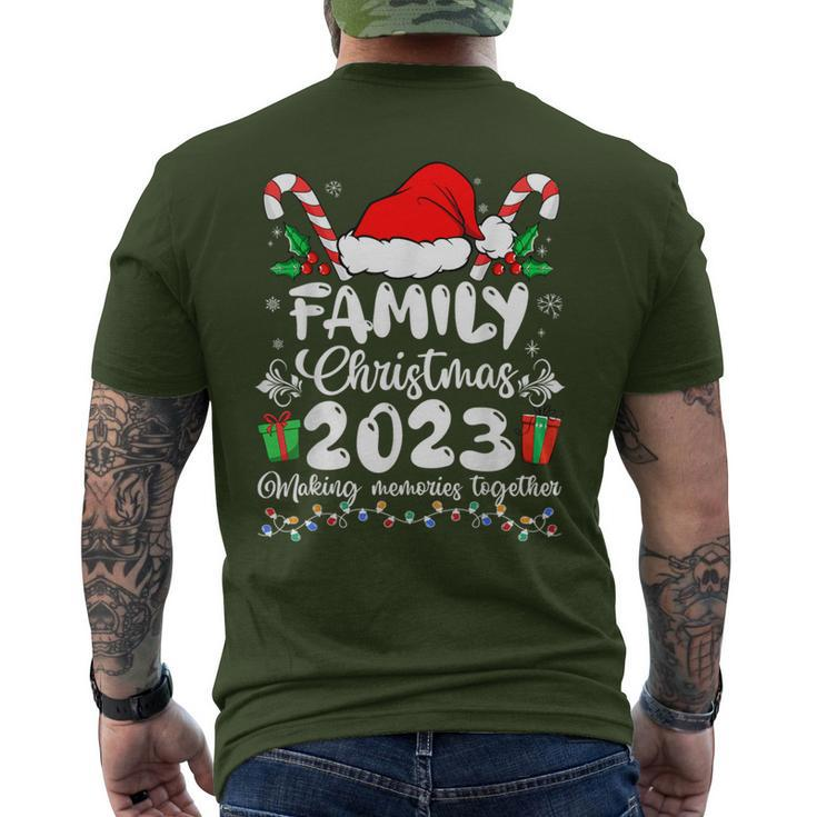 Family Christmas 2023 Matching Squad Santa Elf Xmas Men's T-shirt Back Print