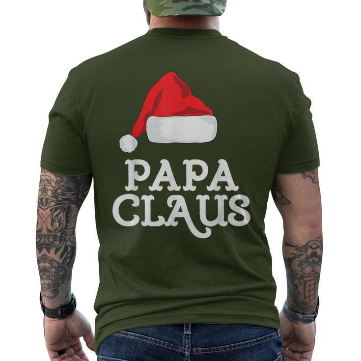 Family Papa Claus Christmas Santa's Hat Matching Pajama Men's T-shirt Back Print