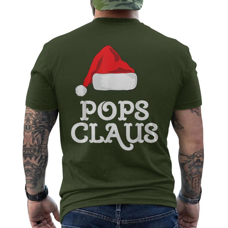 Family Pops Claus Christmas Santa's Hat Matching Pajama Men's T-shirt Back Print