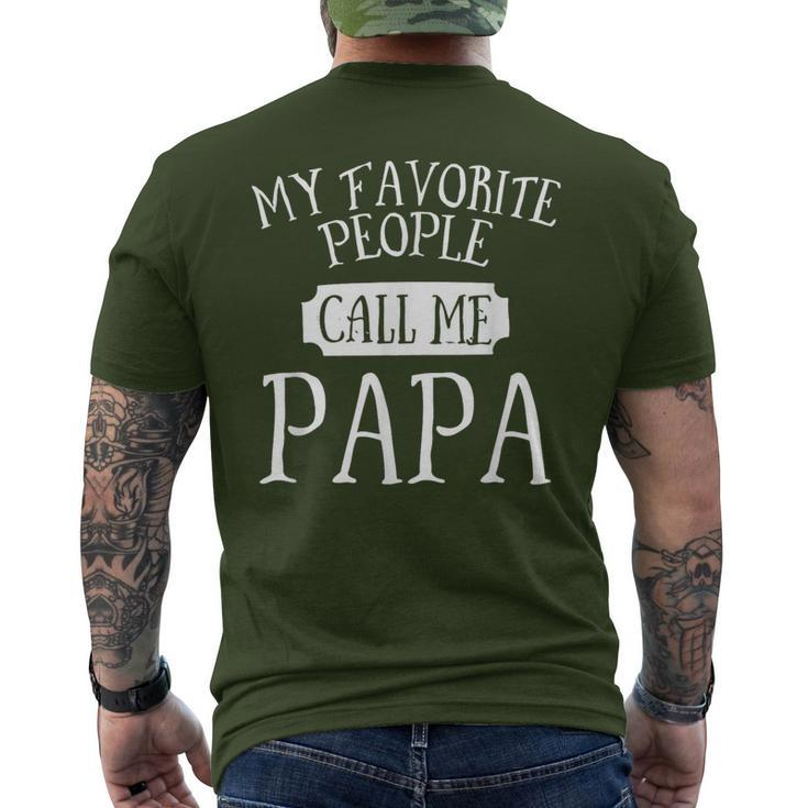 My Favorite Call Me Papa Grandpa Christmas Father's Day Men's T-shirt Back Print