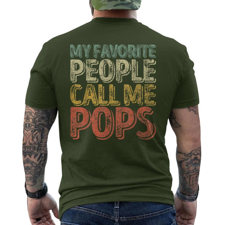 My Favorite People Call Me Pops Xmas Father's Day Men's T-shirt Back Print
