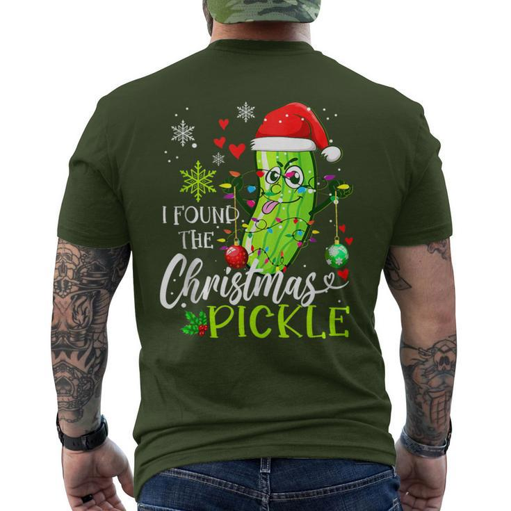I Found The Pickle Christmas Pickles Xmas Love Couples Men's T-shirt Back Print