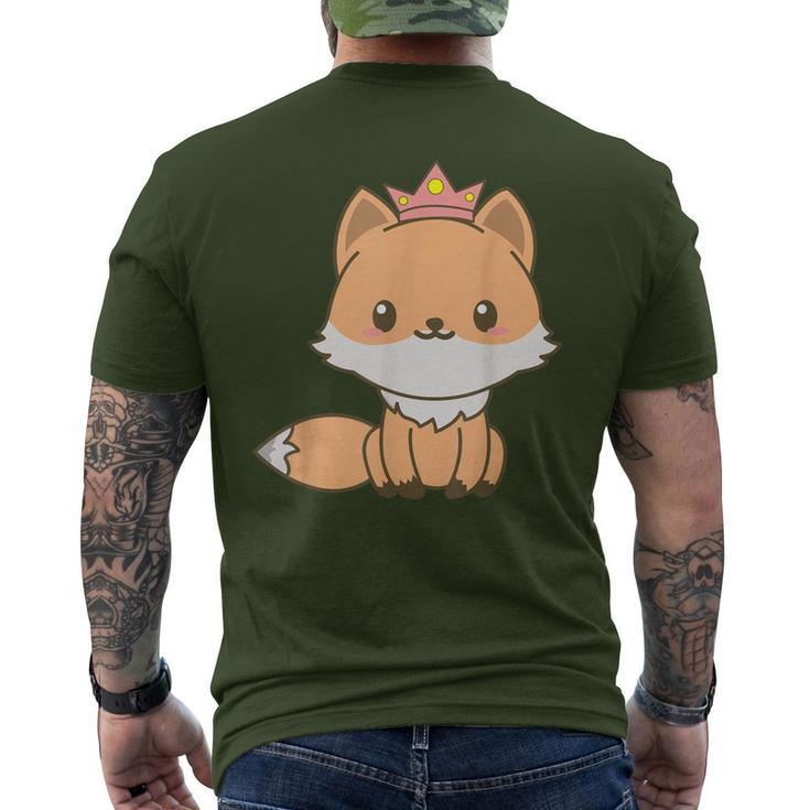 Fox Prince Cute Animal Christmas Men's T-shirt Back Print