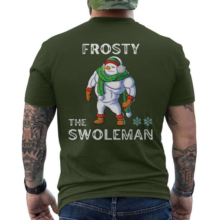 Frosty The Swoleman Fitness Gym Training Christmas Men's T-shirt Back Print