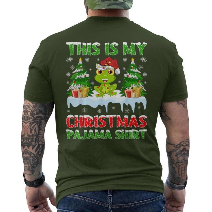 This Is My Christmas Pajama Frog Christmas Men's T-shirt Back Print