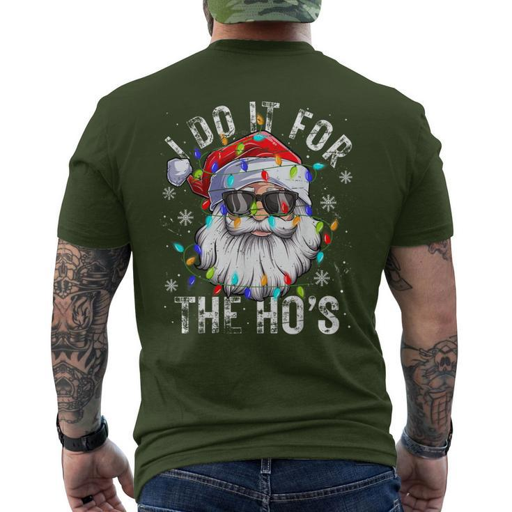 Christmas Santa Claus I Do It For The Hos Cute Xmas Men's T-shirt Back Print